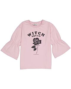 Little Eleven Paris Girls Pink Adwitches Sweatshirt