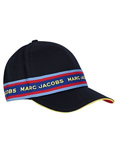 Little Marc Jacobs Boys Navy Logo-Tape Cotton Cap