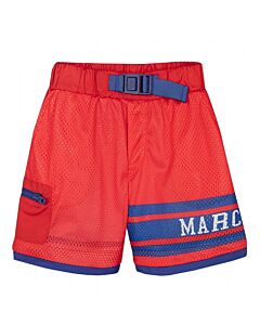 Little Marc Jacobs Boys Red Logo-Print Mesh Bermuda Shorts