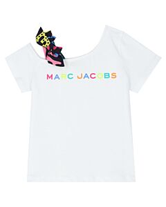 Little Marc Jacobs White Asymmetric Logo T-Shirt