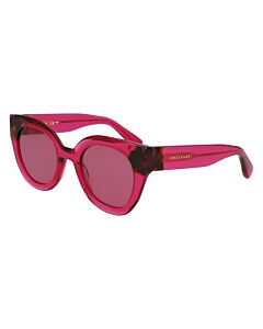 Longchamp 49 mm Cyclamen/Havana Sunglasses
