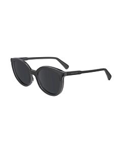 Longchamp 50 mm Black On Transparent Dark Grey Sunglasses