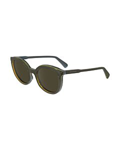 Longchamp 50 mm Transparent Olive Orange Sunglasses