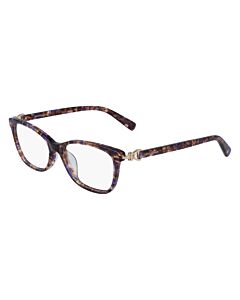 Longchamp 51 mm Purple Tortoise Eyeglass Frames