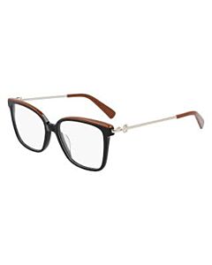 Longchamp 52 mm Black Brown Eyeglass Frames