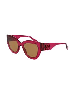 Longchamp 52 mm Transparent Pink Sunglasses