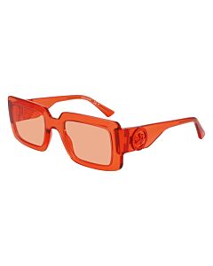 Longchamp 53 mm Transparent Orange Sunglasses