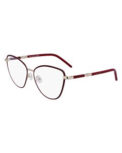 Longchamp 54 mm Gold/Burgundy Eyeglass Frames