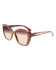 Longchamp 54 mm Red Marble Sunglasses