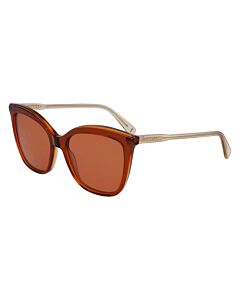 Longchamp 55 mm Transparent Caramel Sunglasses