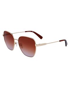 Longchamp 57 mm Rose Gold Sunglasses