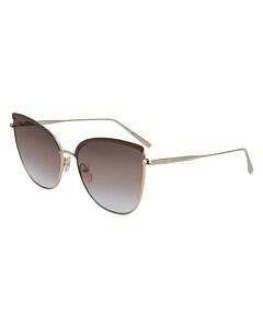 Longchamp 60 mm Gold/Brown Sunglasses