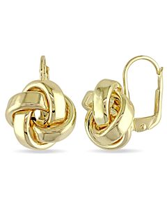 AMOUR Love Knot Leverback Earrings In 10K Yellow Gold