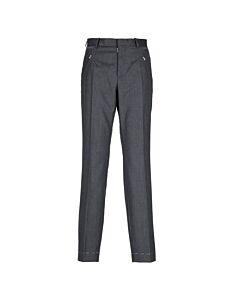 Maison Margiela Dark Grey Melange Four-Stitches Wool Tailored Trousers
