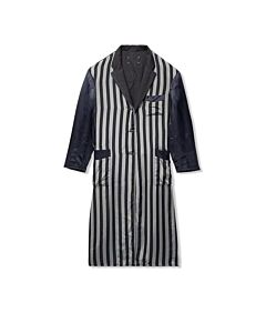Maison Margiela Dark Grey Reversible Striped Overcoat, Brand Size 42