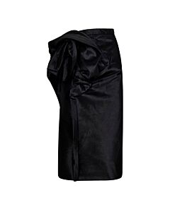 Maison Margiela Ladies Black Floral-Detail Midi Skirt