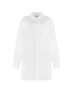 Maison Margiela White Cotton Poplin Oversized Shirt Dress