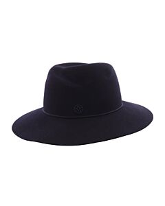 Maison Michel Ladies Night Blue Virginie Fedora Hat, Size Large