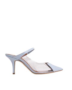 Malone Souliers Ladies Baby Blue / Clear Marli 70mm Mules
