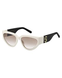 Marc Jacobs 57 mm White/Black Sunglasses