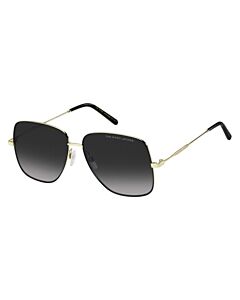 Marc Jacobs 59 mm Gold Black Sunglasses