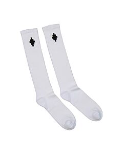 Marcelo Burlon Cross Logo Cotton Socks, Size One Size