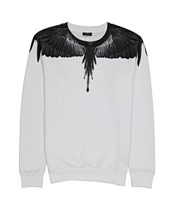 Marcelo Burlon Men's Black/White Wings Sweatshirt