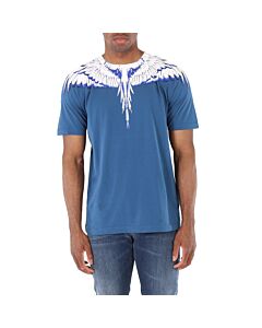 Marcelo Burlon Petrol Blue Icon Wings Short Sleeve T-shirt