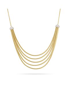 Marco Bicego Cairo Yellow Gold and Diamond Five-Strand Necklace CG716 B YW M5