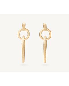 Marco Bicego Jaipur Gold 18K Yellow Gold Polished & Engraved Link Drop Earrings - Ob1825__Y_Li