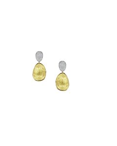 Marco Bicego Lunaria Diamond Pave Small Double Drop Earrings 1 / 2Ctw - Ob1432 B Yw Q6
