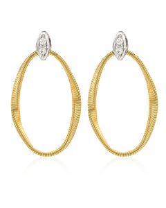 Marco Bicego Marrakech Onde Collection 18K Yellow Gold And Diamond Link Stud