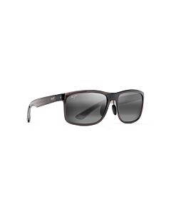Maui Jim Huelo 58 mm Translucent Grey Sunglasses