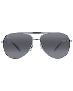 Maui Jim Seacliff 61 mm Silver Sunglasses
