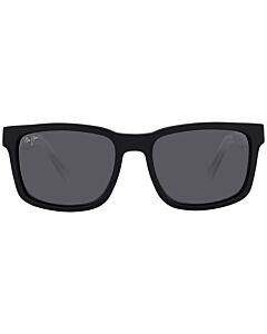 Maui Jim Stone Shack 55 mm Matte Black with Crystal tips Sunglasses