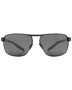 Maui Jim The Bird 62 mm Dark Gunmetal w/ Blk/Gry Temp Sunglasses