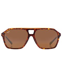 Maui Jim Wedges 57 mm Tortoise w/Amber Interior Sunglasses