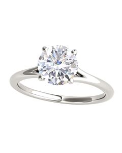 Maulijewels 1.00 Carat Moissanite White Diamond ( G-H/ VS1 ) Engagement Wedding Rings in 14K White Gold