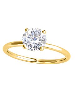 Maulijewels 1.5 Carat Diamond 14K Yellow Gold Moissanite ( G-H/ VS1 ) Solitaire Engagement Ring
