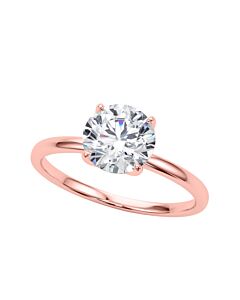 Maulijewels 1.50 Carat Diamond Moissanite Solitaire Engagement Rings For Women In 10K Rose Gold