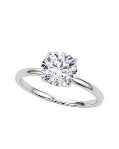 Maulijewels 1.50 Carat Diamond Moissanite Solitaire Engagement Rings For Women In 10K White Gold