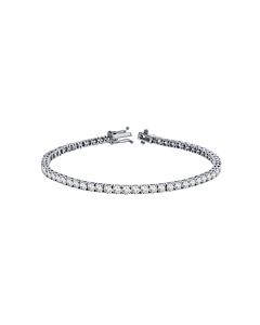 Maulijewels 6.00 Carat Natural White Diamond ( G-H/ I1-I2 ) IGL Lab Certified Tennis Bracelet In 14K Solid White Gold With Secure Lock