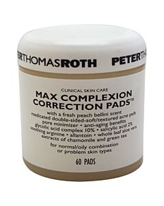 Max Complexion Correction Pads by Peter Thomas Roth for Unisex - 60 Pc Pads