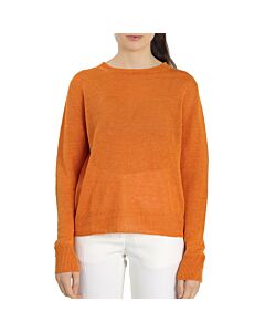 Max Mara Weekend Ladies Orange Volpino Knit Linen Sweater