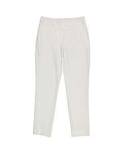 Max Mara White Viscose Jersey Trousers, Brand Size 40 (US Size 6)