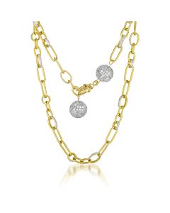 Megan Walford Gold Overlay Ball and Chain Necklace