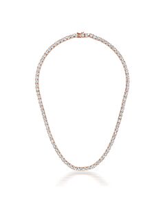 Megan Walford Sterling Silver Cubic Zirconia 3MM Tennis Necklace