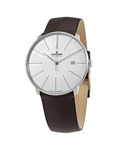 Men's Meister Fein Leather White Dial Watch
