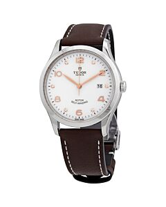 Men's 1926 Leather White Dial Watch