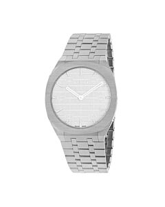 Men's 25H Stainless Steel Silver Dial Watch